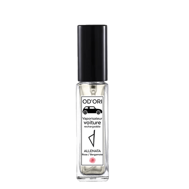 Vaporisateur voiture rechargeable 10ml - ALLENATA (Rose / Bergamote)